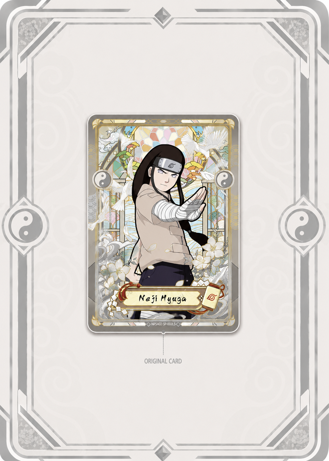 Neji Hyuga Card Art Frame – Gray Hidden Leaf Edition