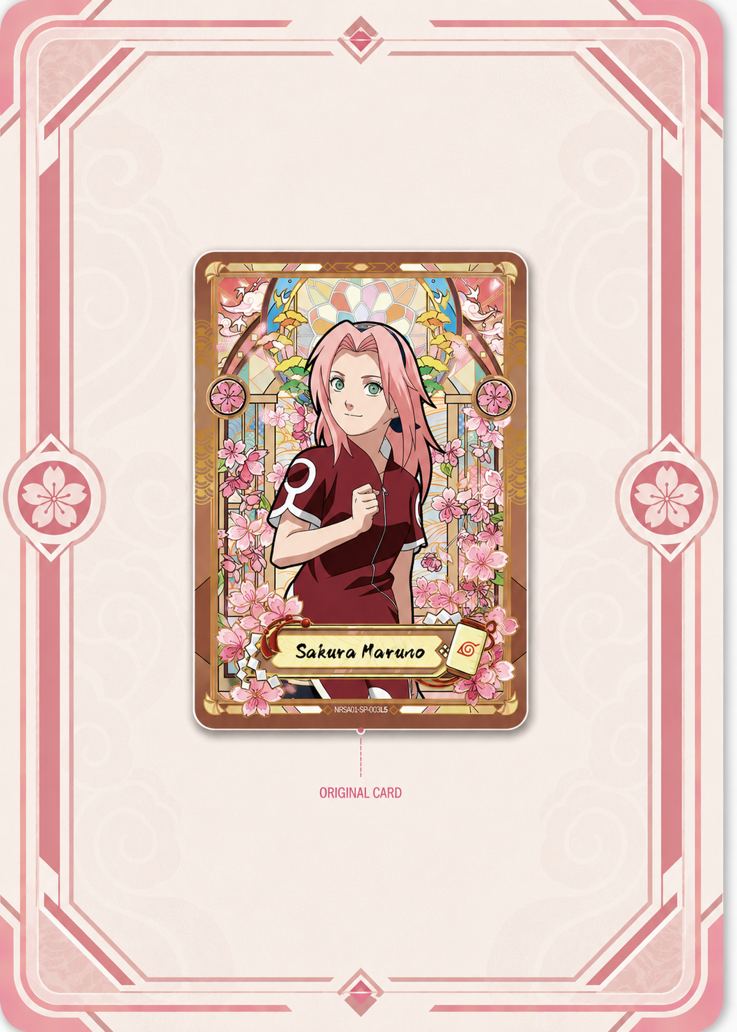 Sakura Haruno Card Art Frame – Pink Hidden Leaf Edition