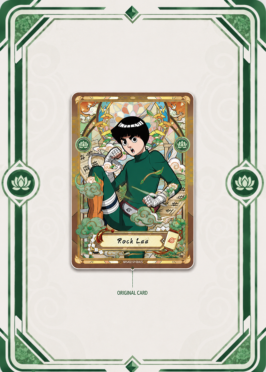 Rock Lee Card Art Frame – Green Hidden Leaf Edition