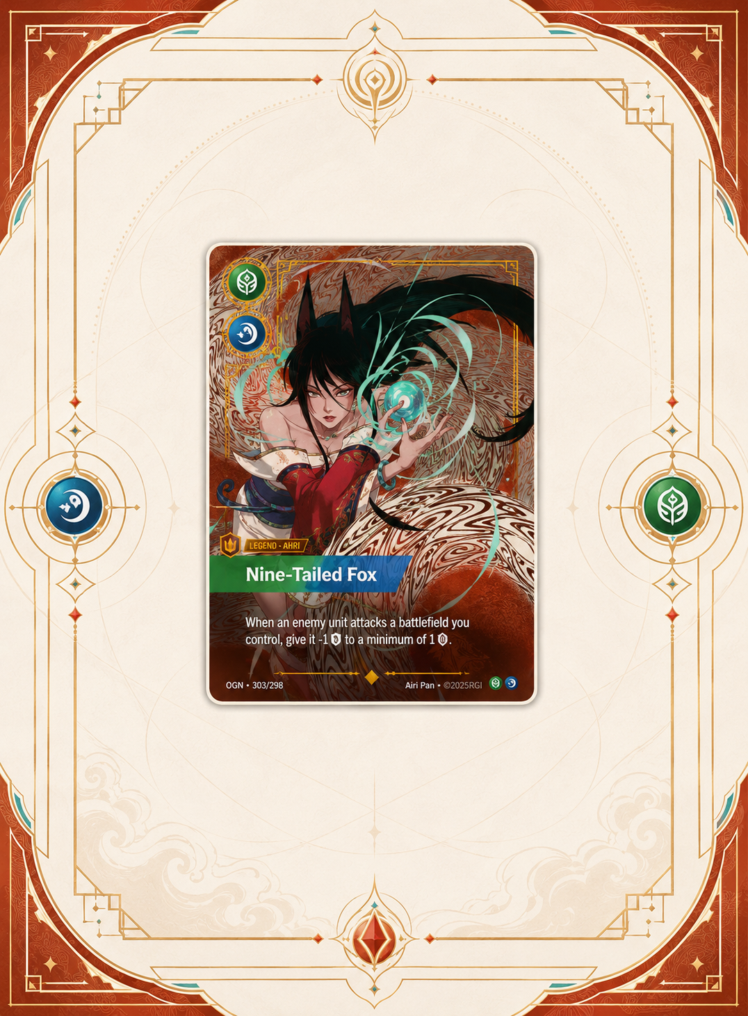 Ahri Origins Card Art Frame – OGN-303 Edition