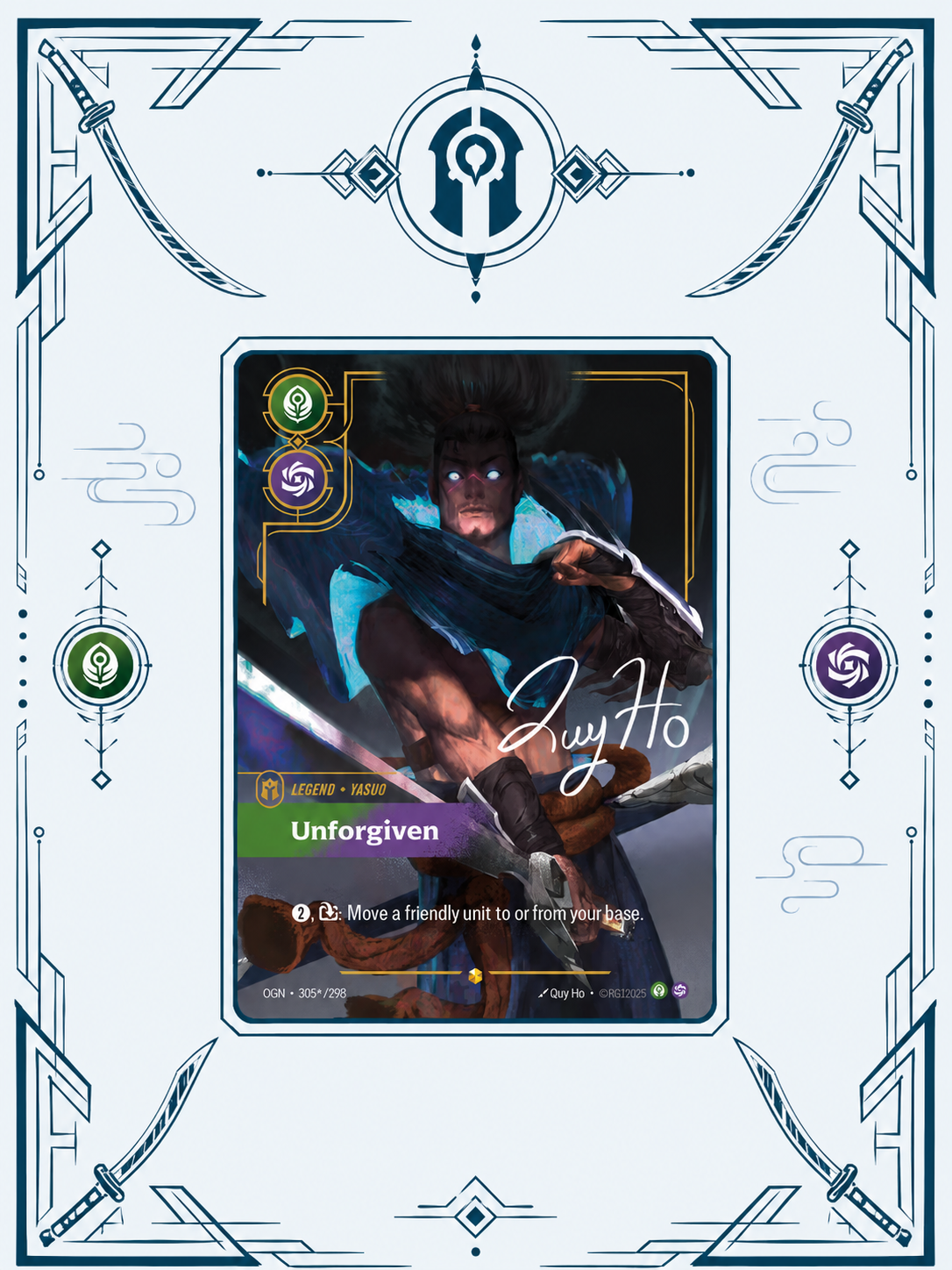 Yasuo Origins Card Art Frame – OGN-305 Edition